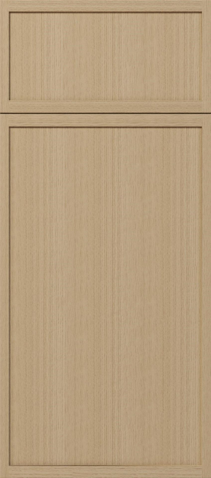 Modern Mini Shaker White Oak wood grain kitchen cabinet door
