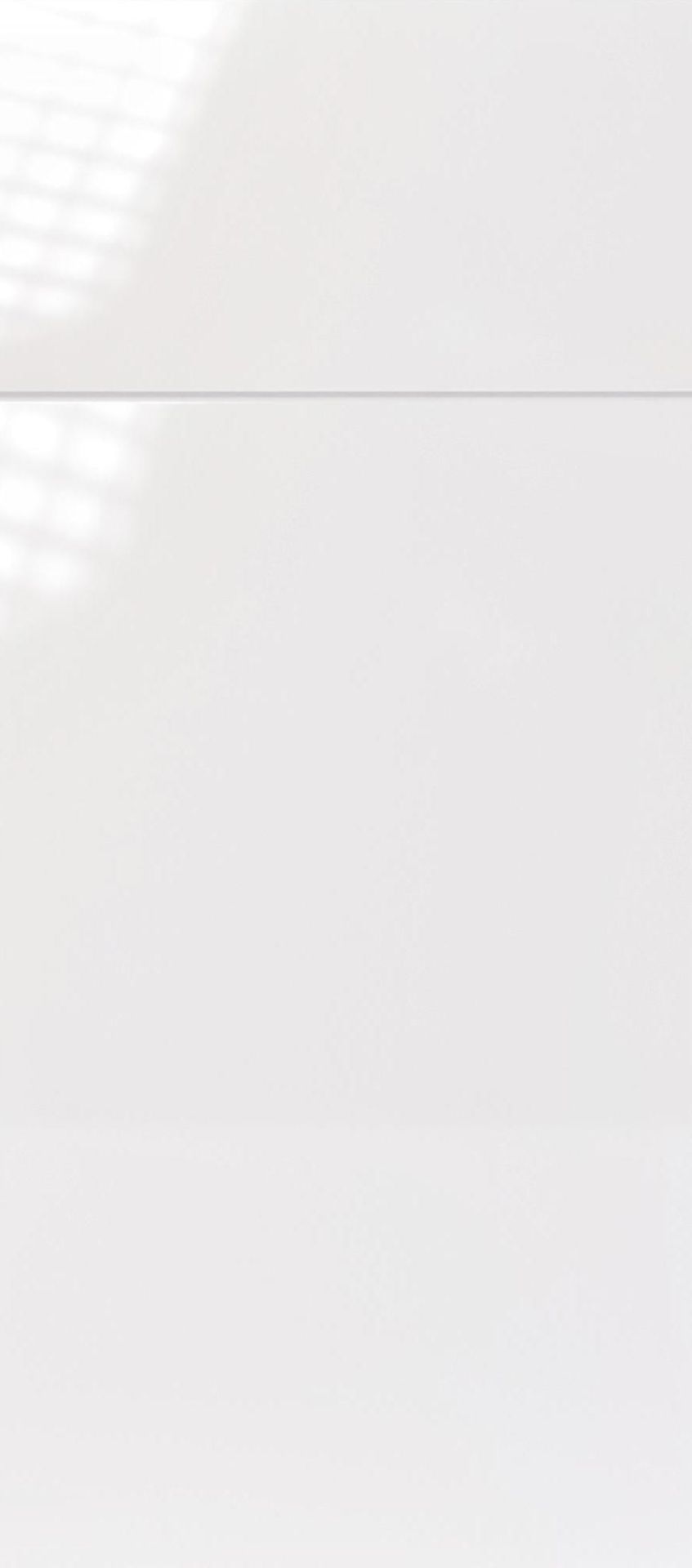 Modern High Gloss White slab style kitchen cabinet for minimalist design