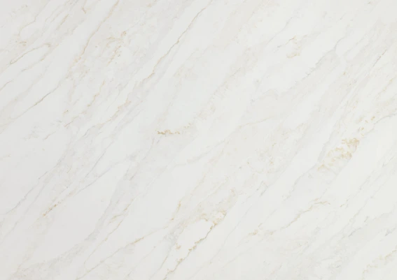Calacatta Premata quartz countertop slab with subtle gray veining.