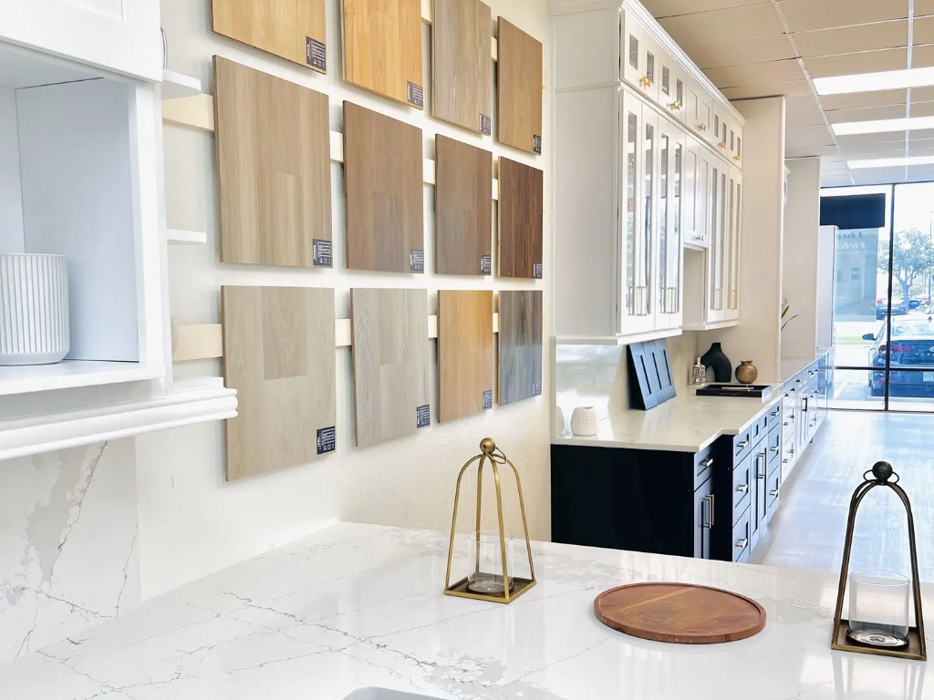 Wholesale wood flooring inventory at Sunshine Home Material Orlando